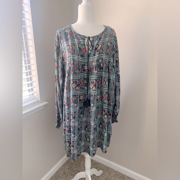 Rock & Roll Cowgirl Dresses & Skirts - Rock & Roll Cowgirl Floral Plaid Women's Dress